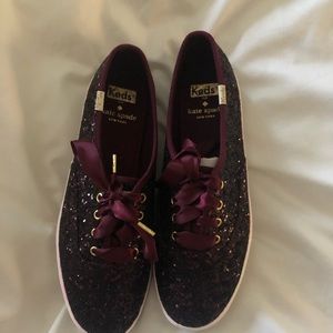 Purple sparkle Kate Spade keds